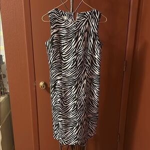 Zebra Print Sleeveless Dress